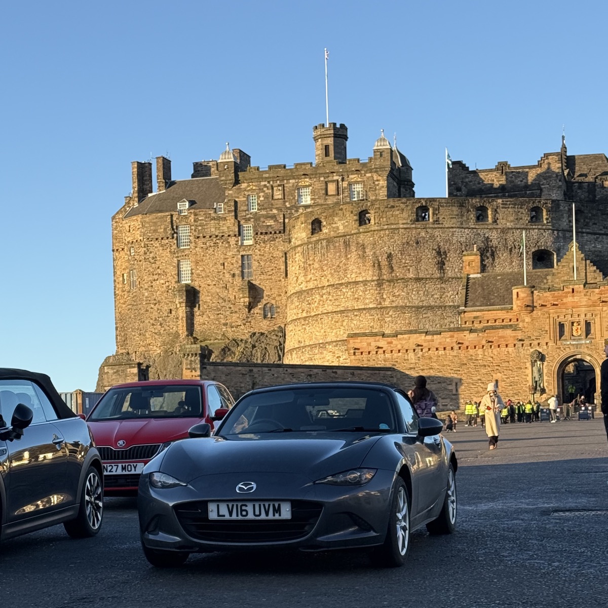 Mazda MX-5 Miata at Edinburgh Castle