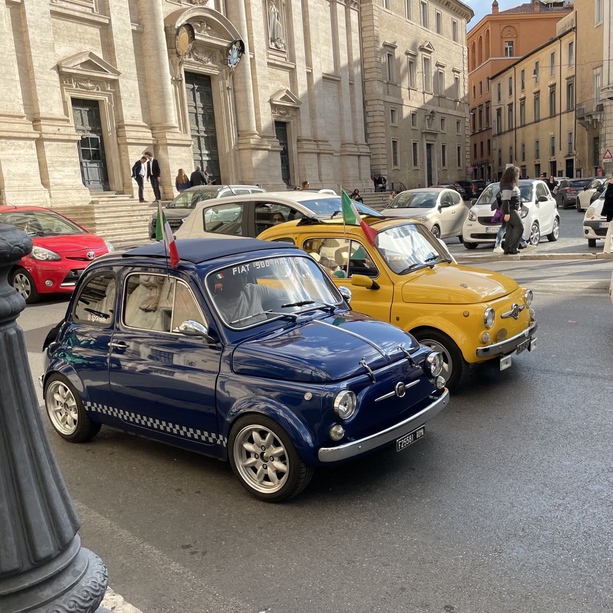 Modified Fiat 500s in Rome